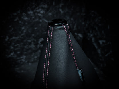 Light Pink Stitch | Black Leather Manual Gear Boot