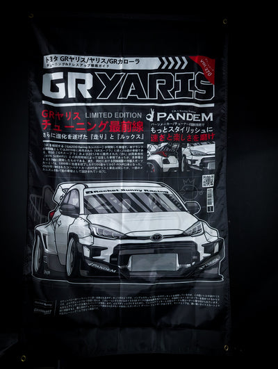 TOYOTA GR YARIS Pandem Workshop Banner Flag