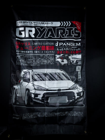 NEW! TOYOTA GR YARIS Pandem Workshop Banner Flag