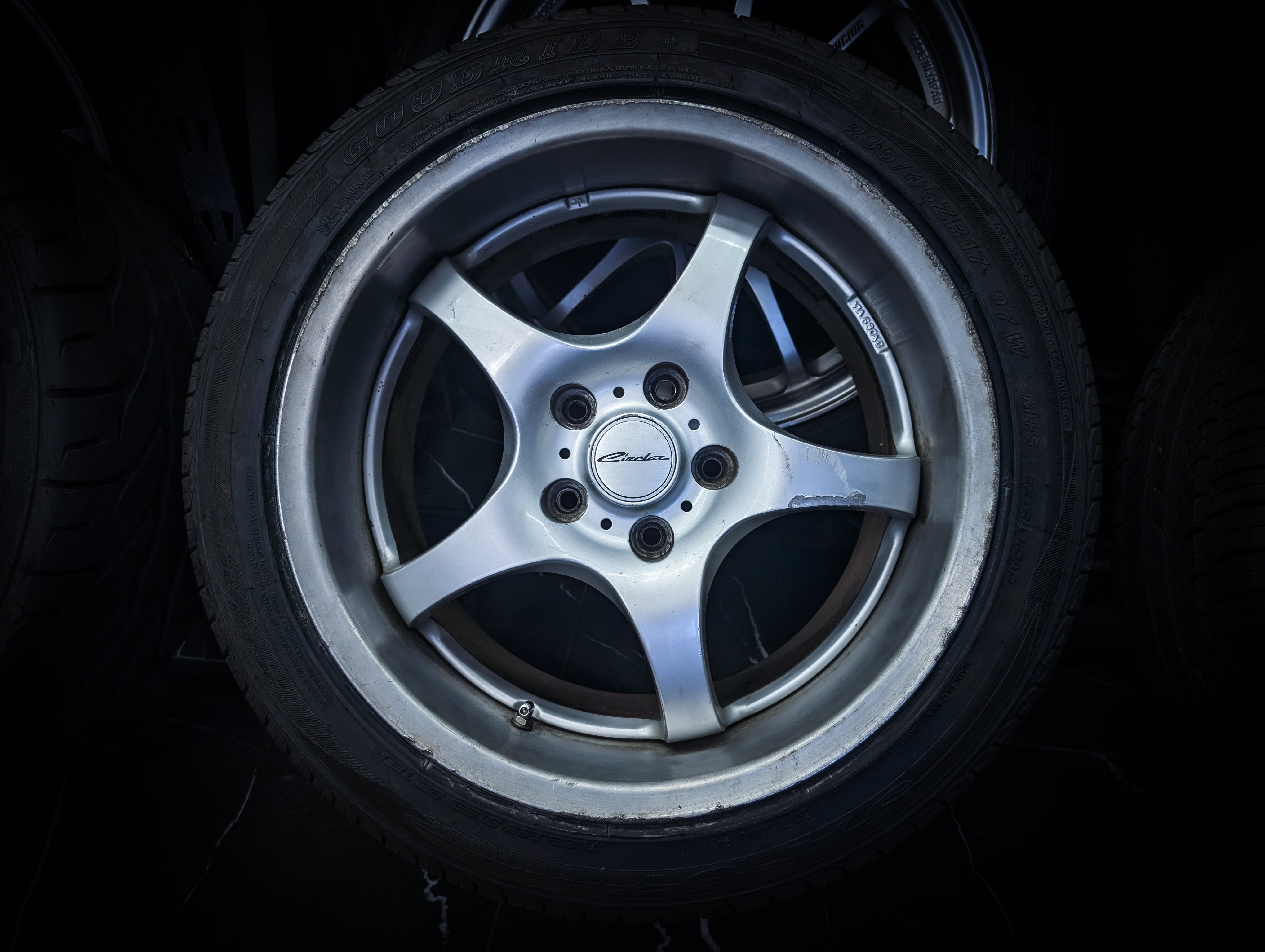 17" ENKEI Deep Dish Circular GTA Staggered Wheels x 4