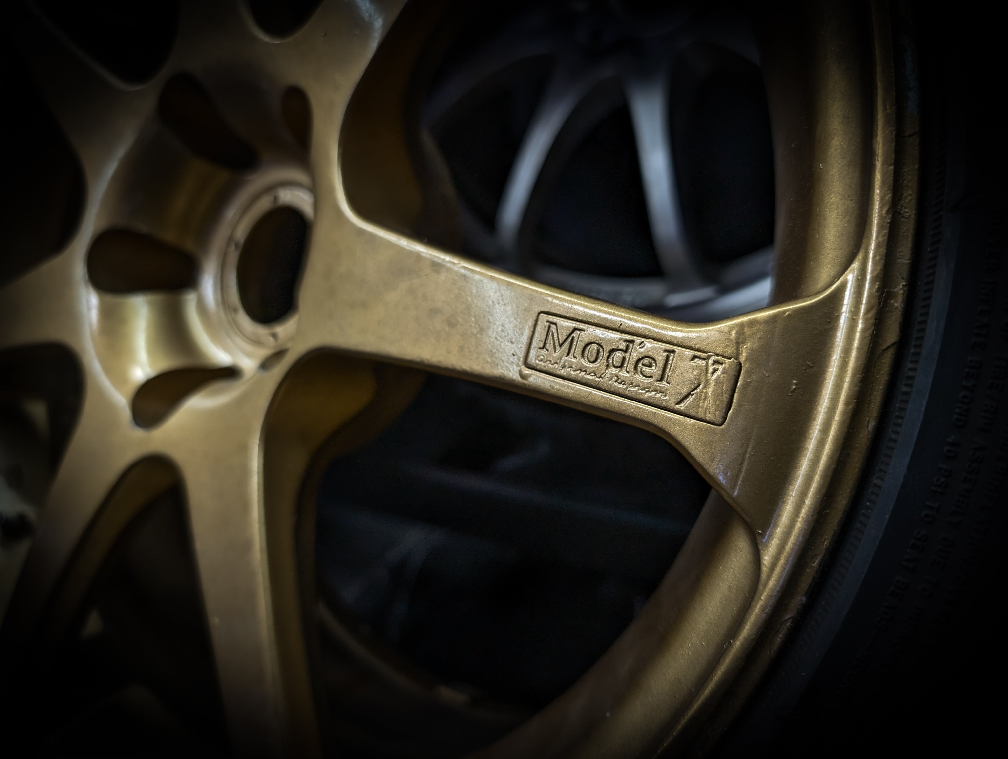 17" YOKOHAMA ADVAN AVS MODEL 7 Gold Staggared Wheels x 4