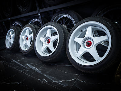 17" SPARCO NT Polar White Staggered Wheels x 4