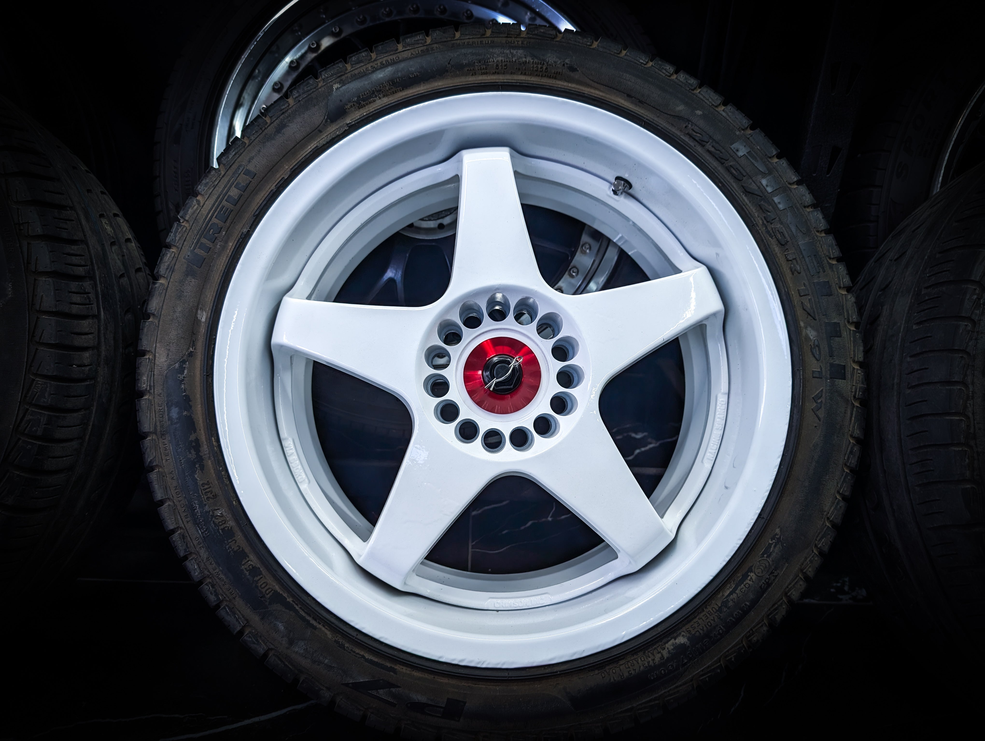 17" SPARCO NT Polar White Staggered Wheels x 4