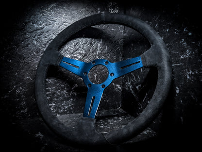 Midnight Blue Metallic • Triple Black Alcantara Standard Steering Wheel