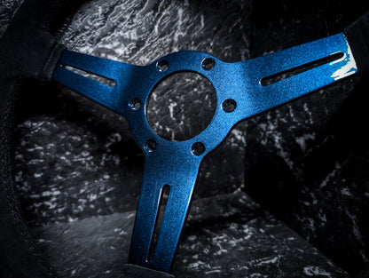 Midnight Blue Metallic • Triple Black Alcantara Standard Steering Wheel