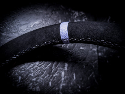 Light Purple Stitch • Deep Dished Alcantara Steering Wheel