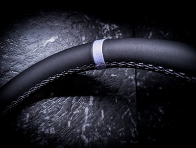 Light Purple Stitch • Deep Dished Leather Steering Wheel