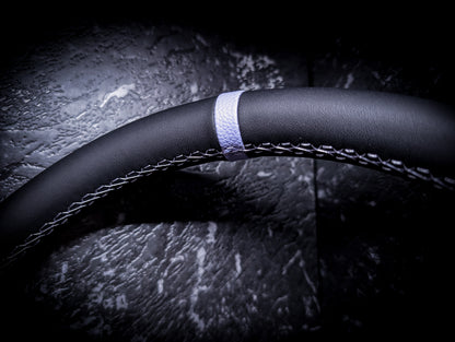 Light Purple Stitch • Deep Dished Leather Steering Wheel