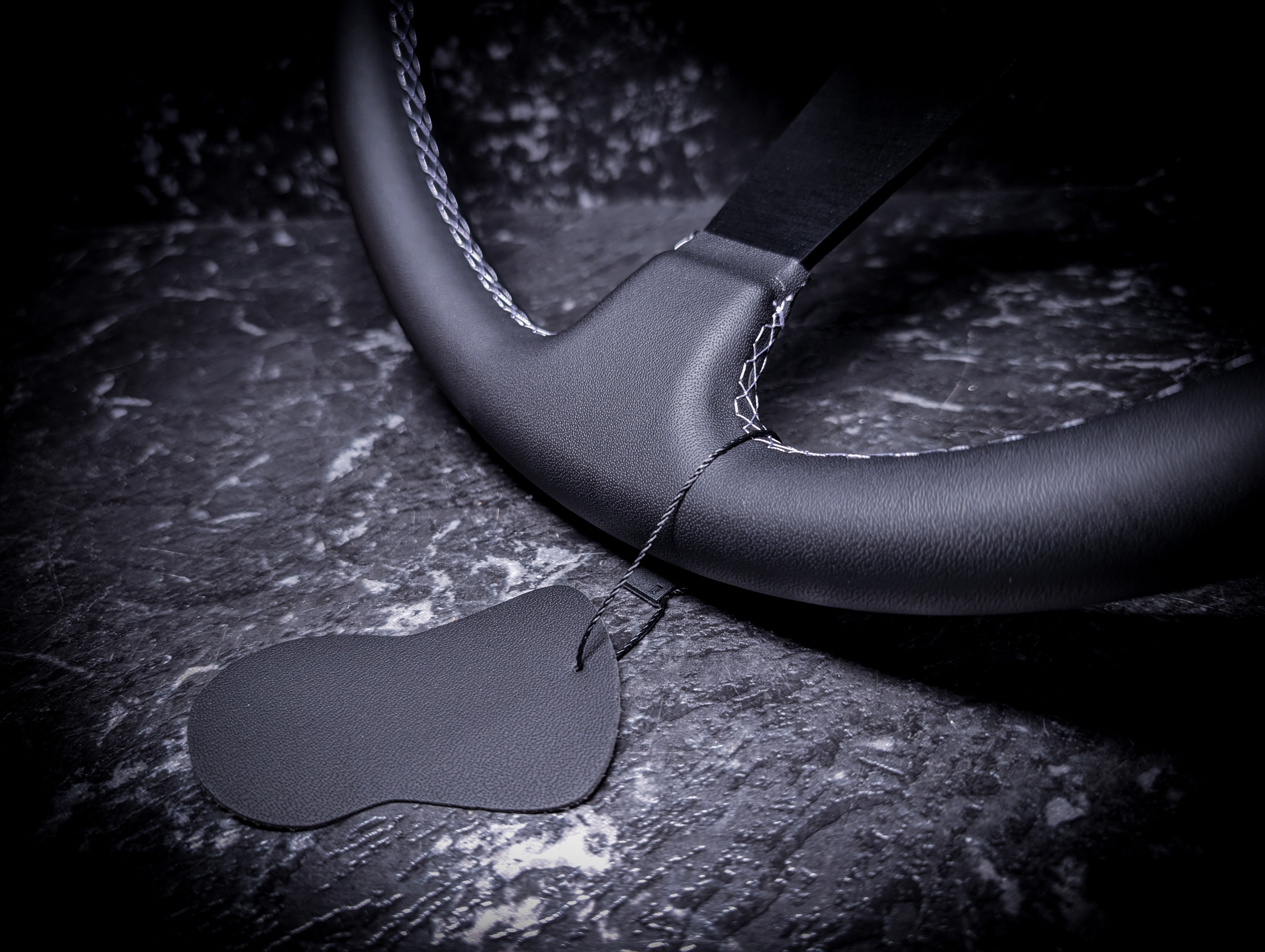 Light Purple Stitch • Deep Dished Leather Steering Wheel