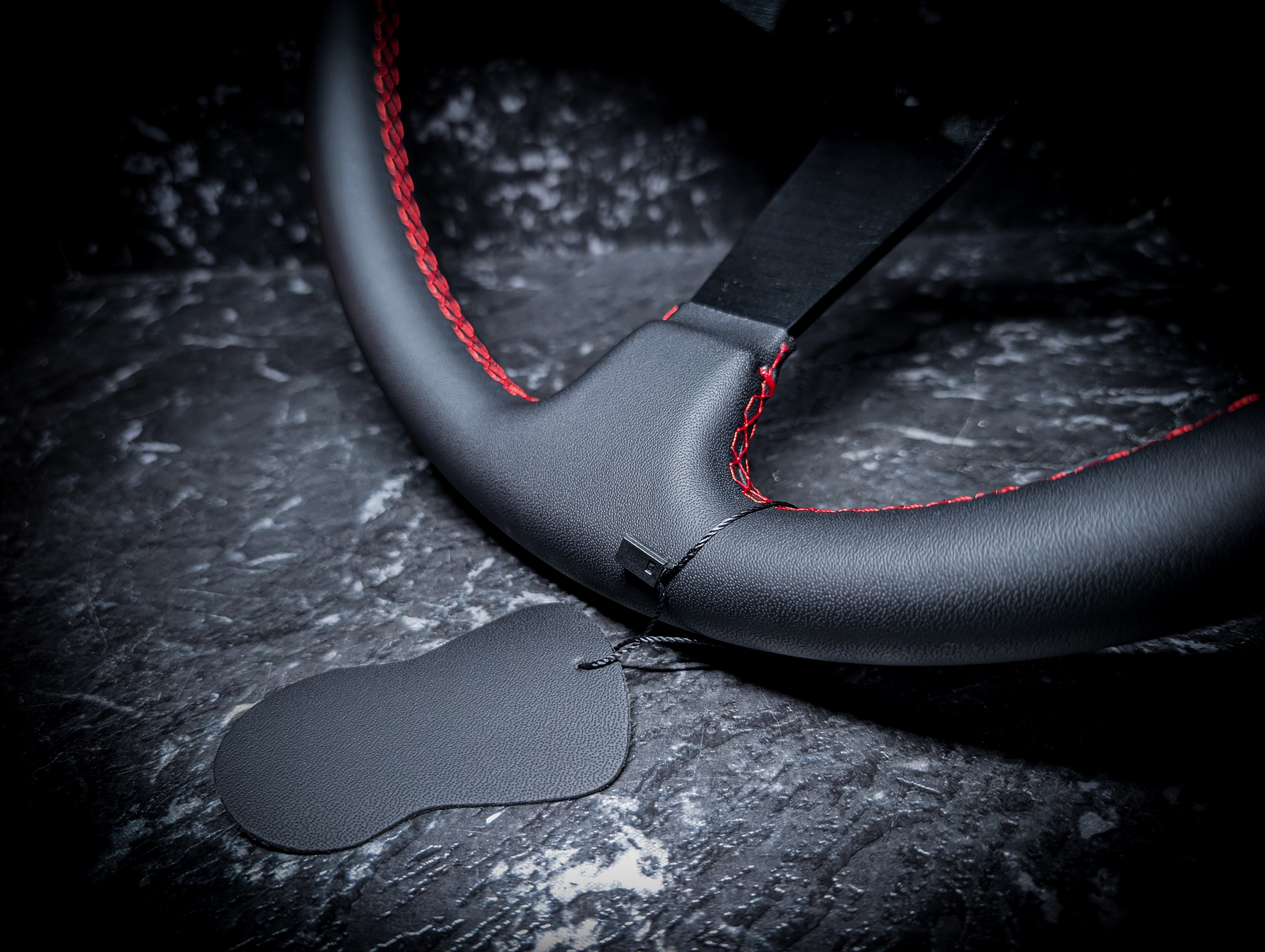 Red Stitch • Deep Dished Leather Steering Wheel