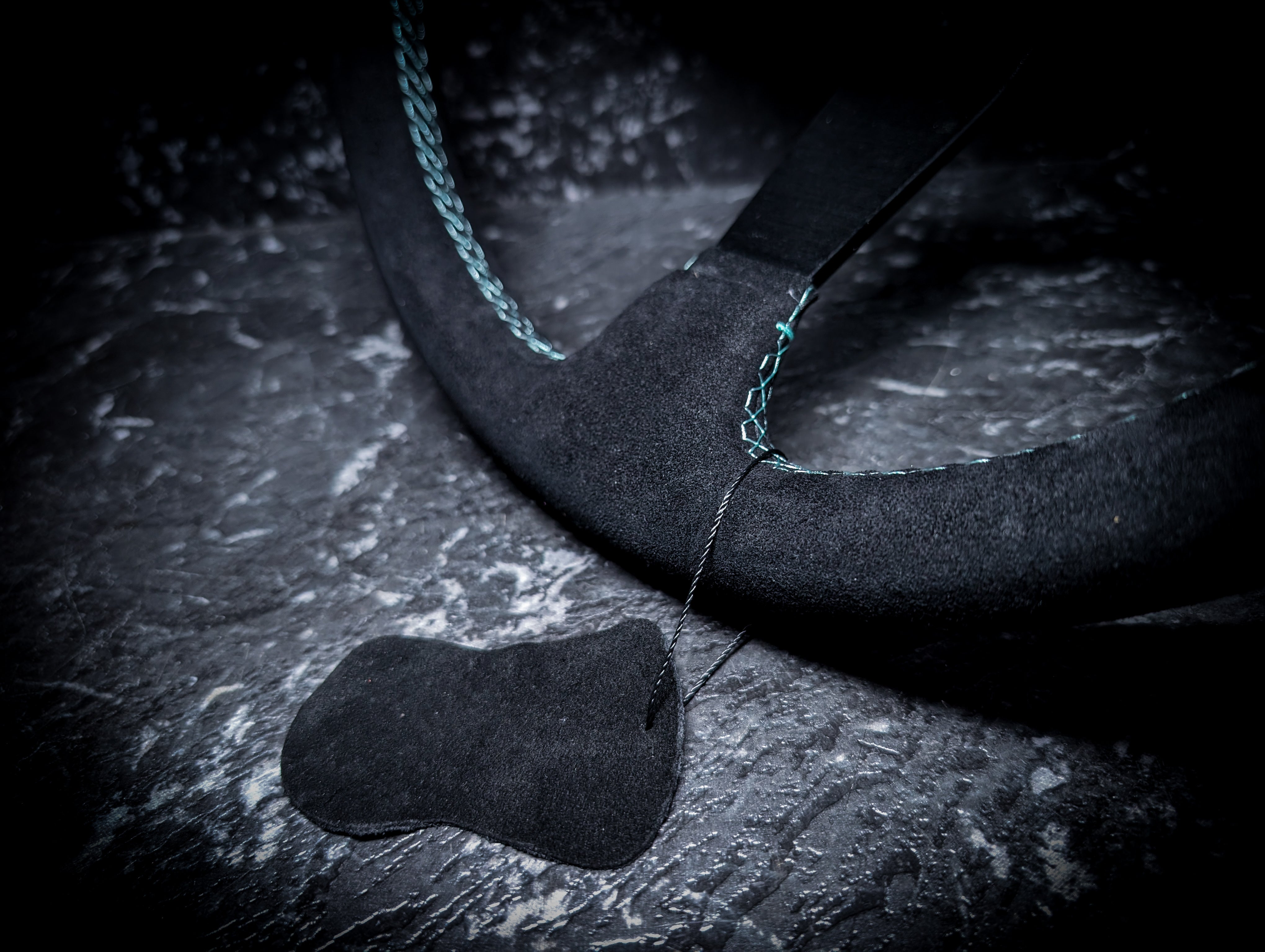 Teal Stitch • Deep Dished Alcantara Steering Wheel