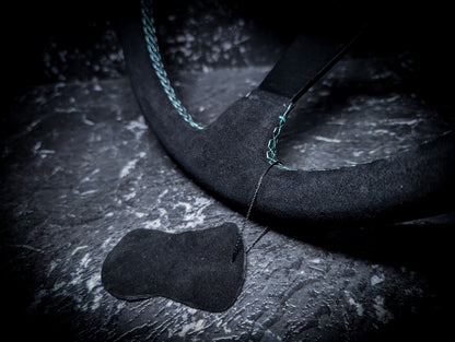 Teal Stitch • Deep Dished Alcantara Steering Wheel