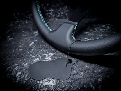 Teal Stitch • Deep Dished Leather Steering Wheel