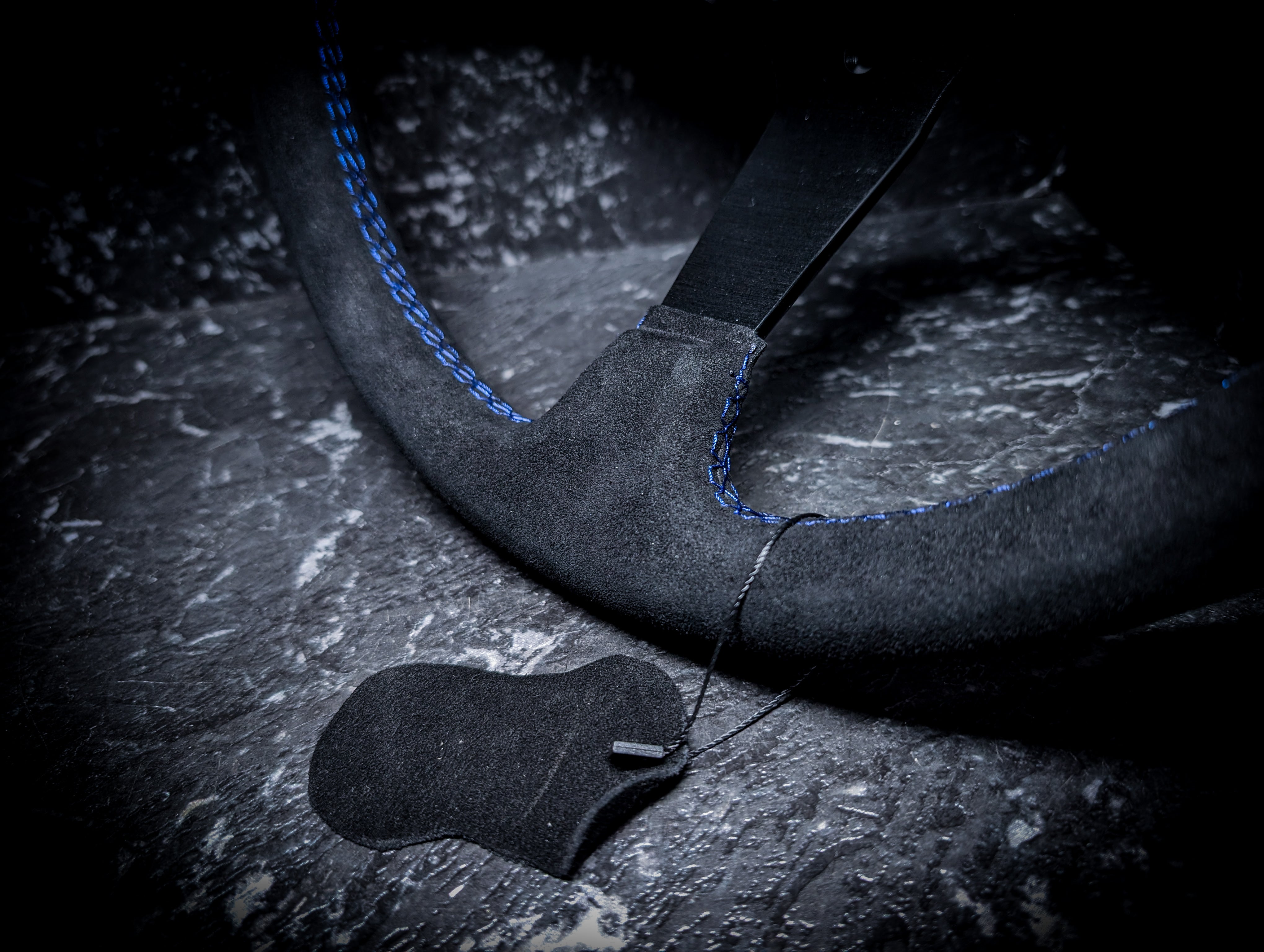 Blue Stitch • Deep Dished Alcantara Steering Wheel