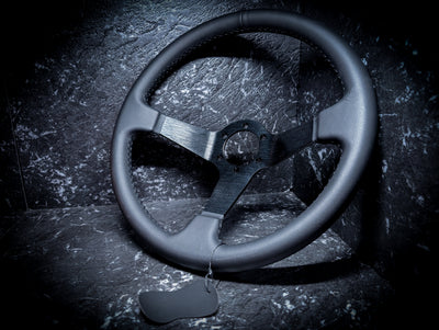 Black Stitch • Deep Dished Leather Steering Wheel