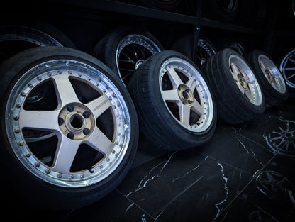 17" MAZDASPEED Rays MS-01 2 Piece Staggared Wheels x 4