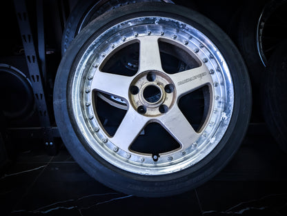 17" MAZDASPEED Rays MS-01 2 Piece Staggared Wheels x 4