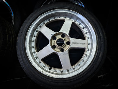 17" MAZDASPEED Rays MS-01 2 Piece Staggared Wheels x 4