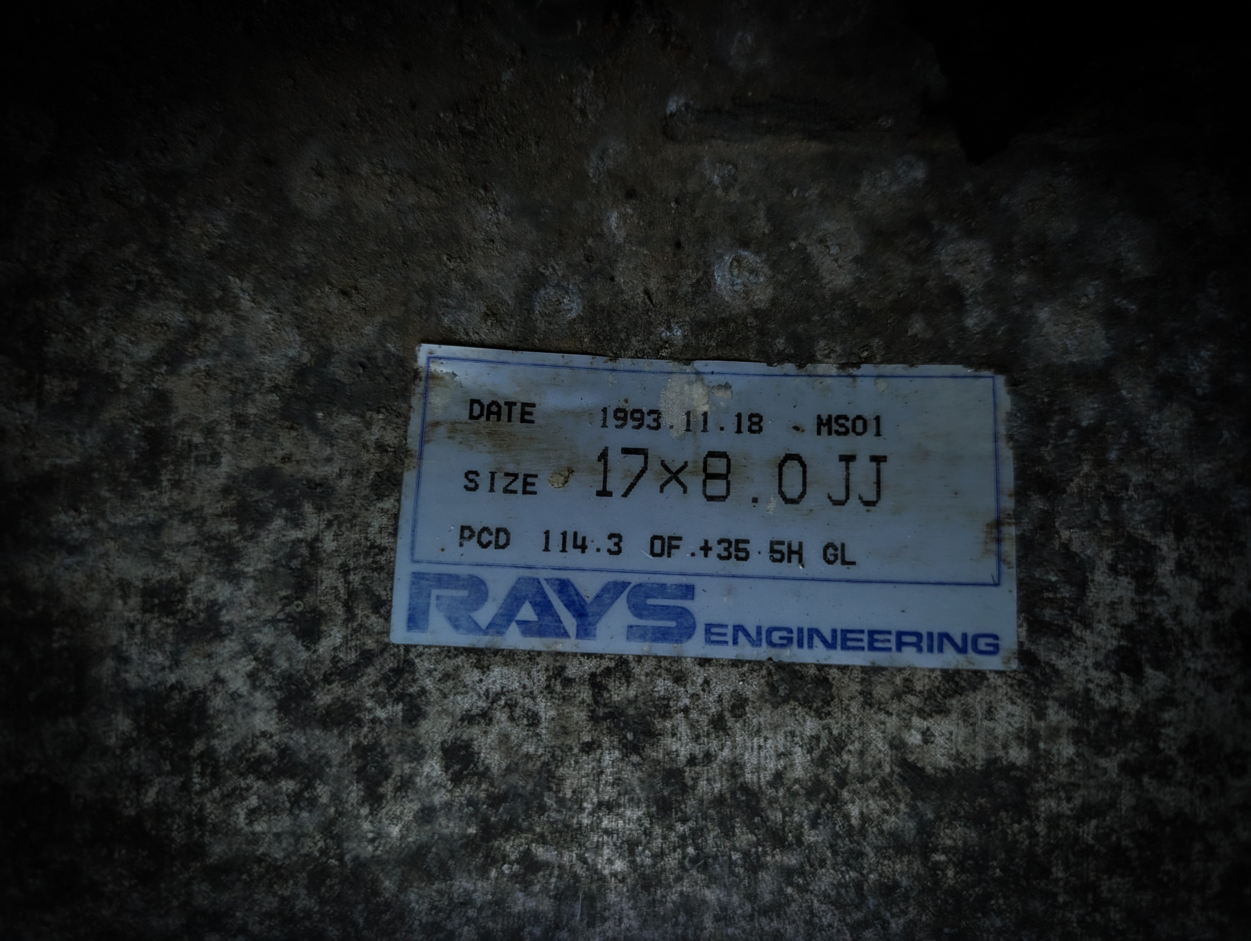 17" MAZDASPEED Rays MS-01 2 Piece Staggared Wheels x 4