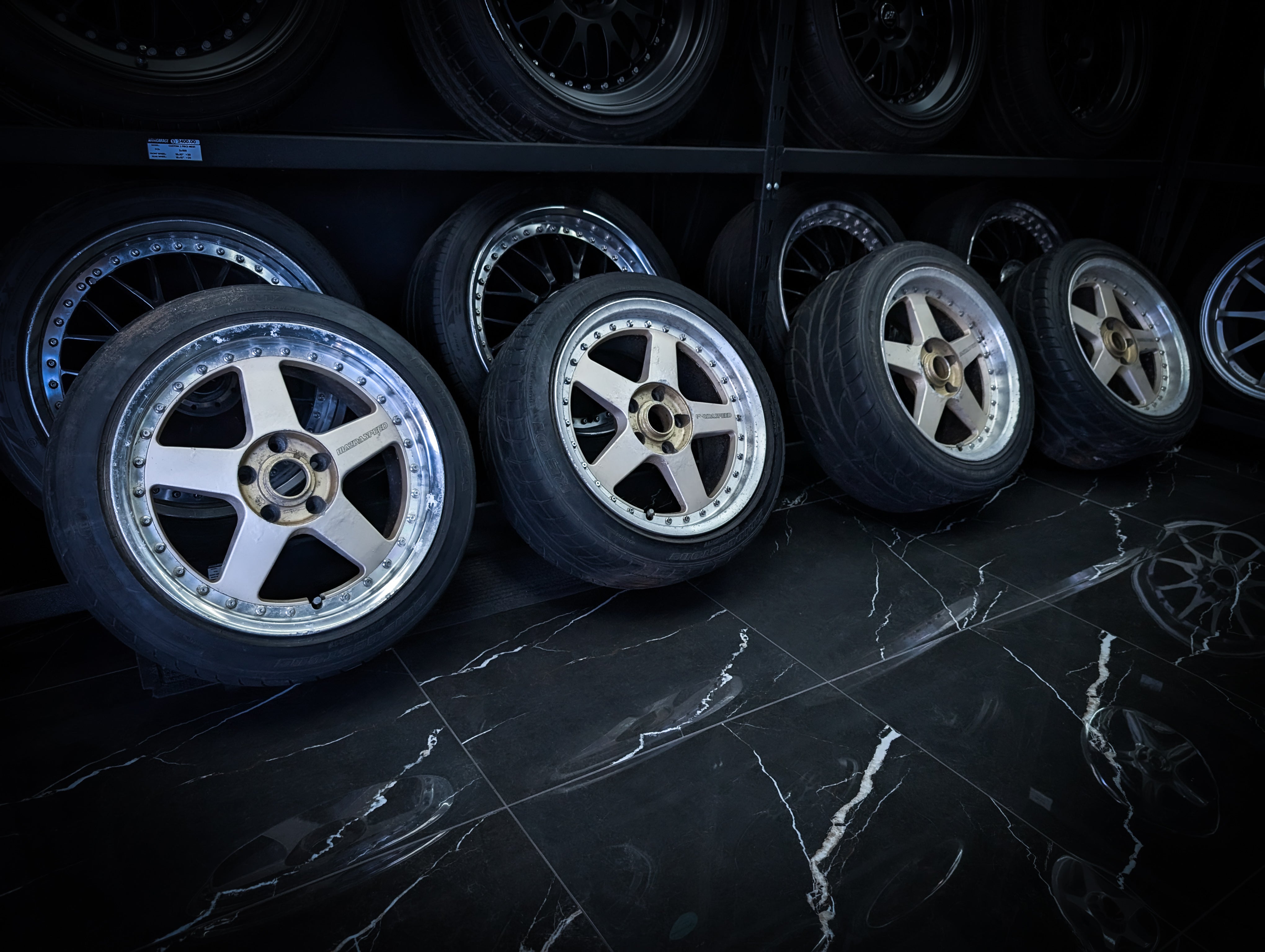 17" MAZDASPEED Rays MS-01 2 Piece Staggared Wheels x 4