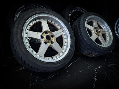 17" MAZDASPEED Rays MS-01 2 Piece Staggared Wheels x 4