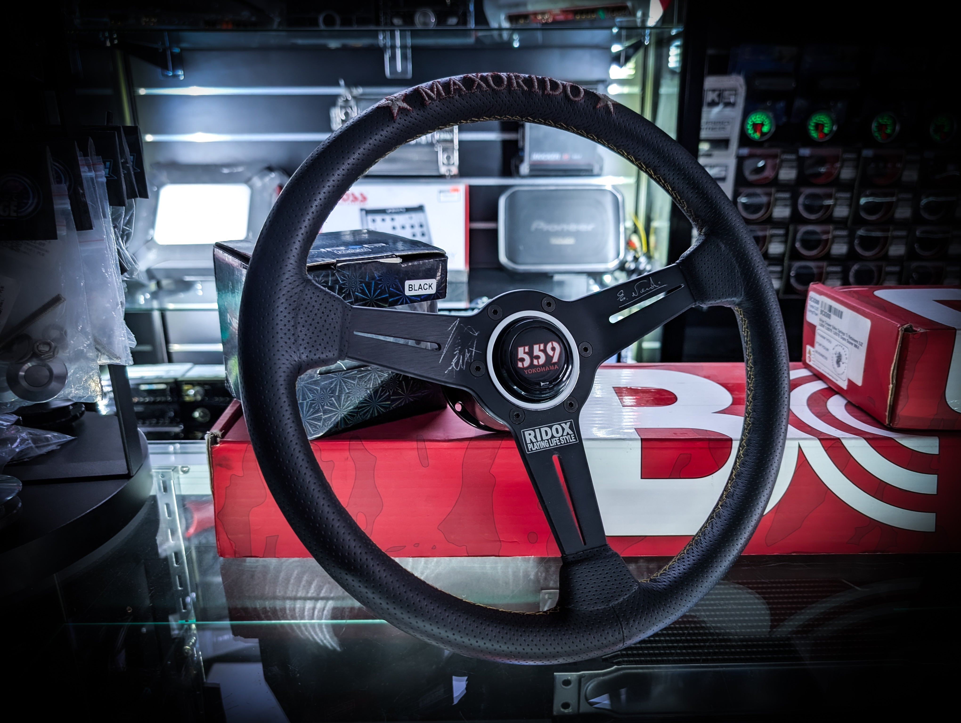 2024 MAX ORIDO x NARDI Collaboration Steering Wheel 340mm ( SIGNED By Manabu Orido! ) + NRG Quick Release