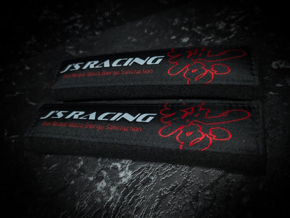 JS RACING Black Seat Belt Covers