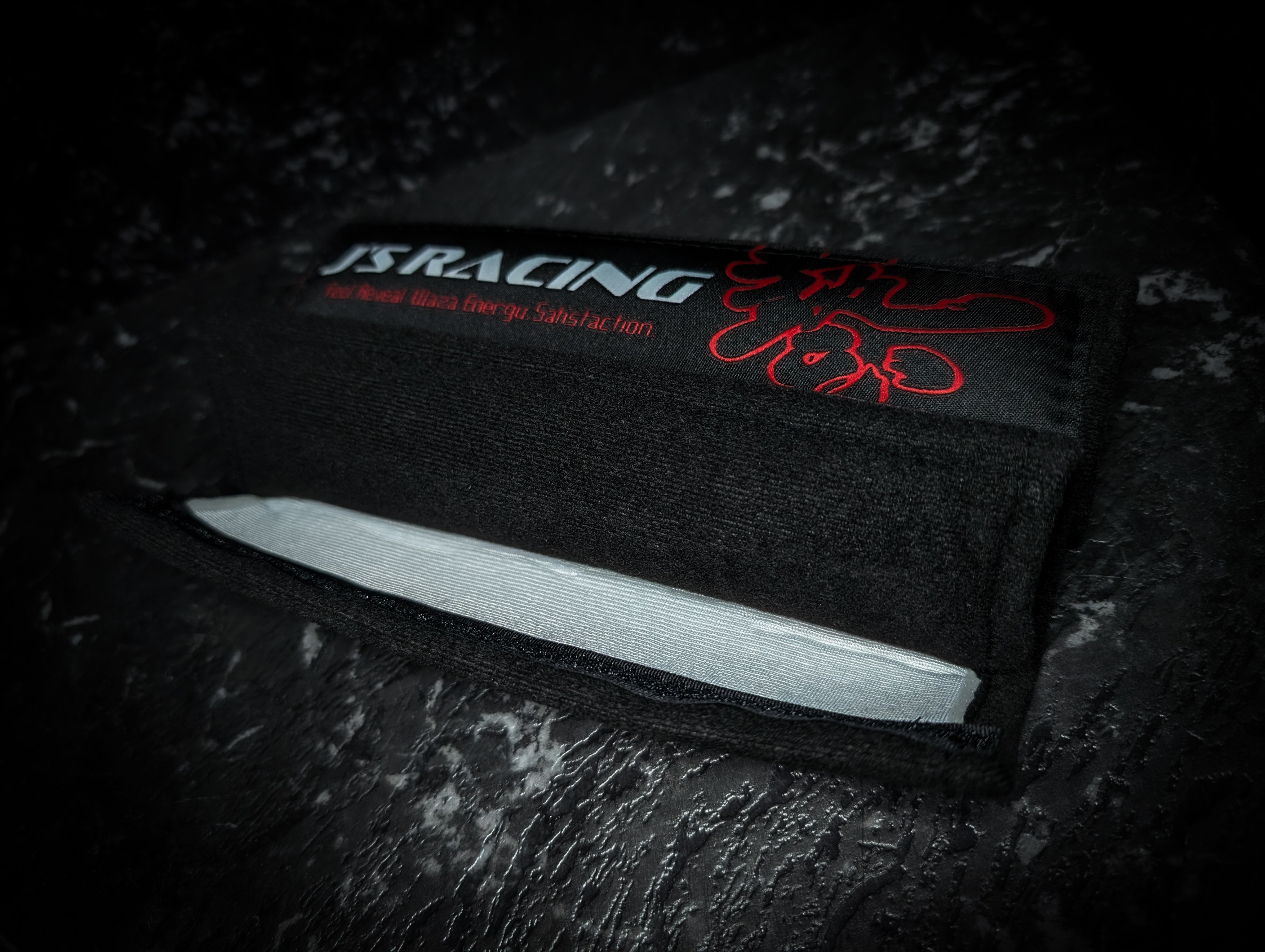 JS RACING Black Seat Belt Covers