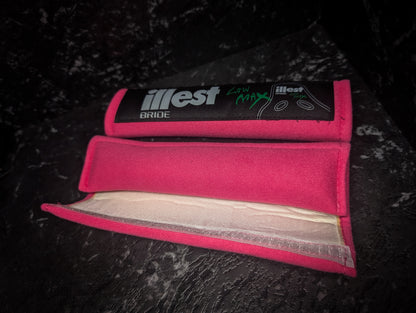 BRIDE ILLEST Pink Seat Belt Covers