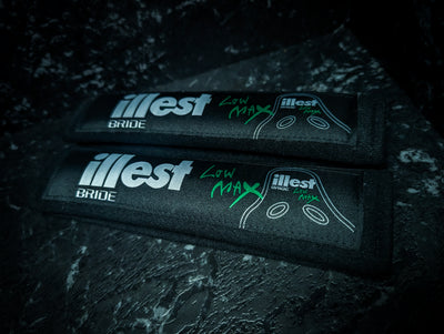 BRIDE ILLEST Black Seat Belt Covers