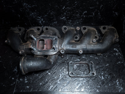 Nissan Skyline RB25 Externally Gated Custom Fabricated Stock Exhaust Manifold + Spacer