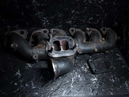Nissan Skyline RB25 Externally Gated Custom Fabricated Stock Exhaust Manifold + Spacer