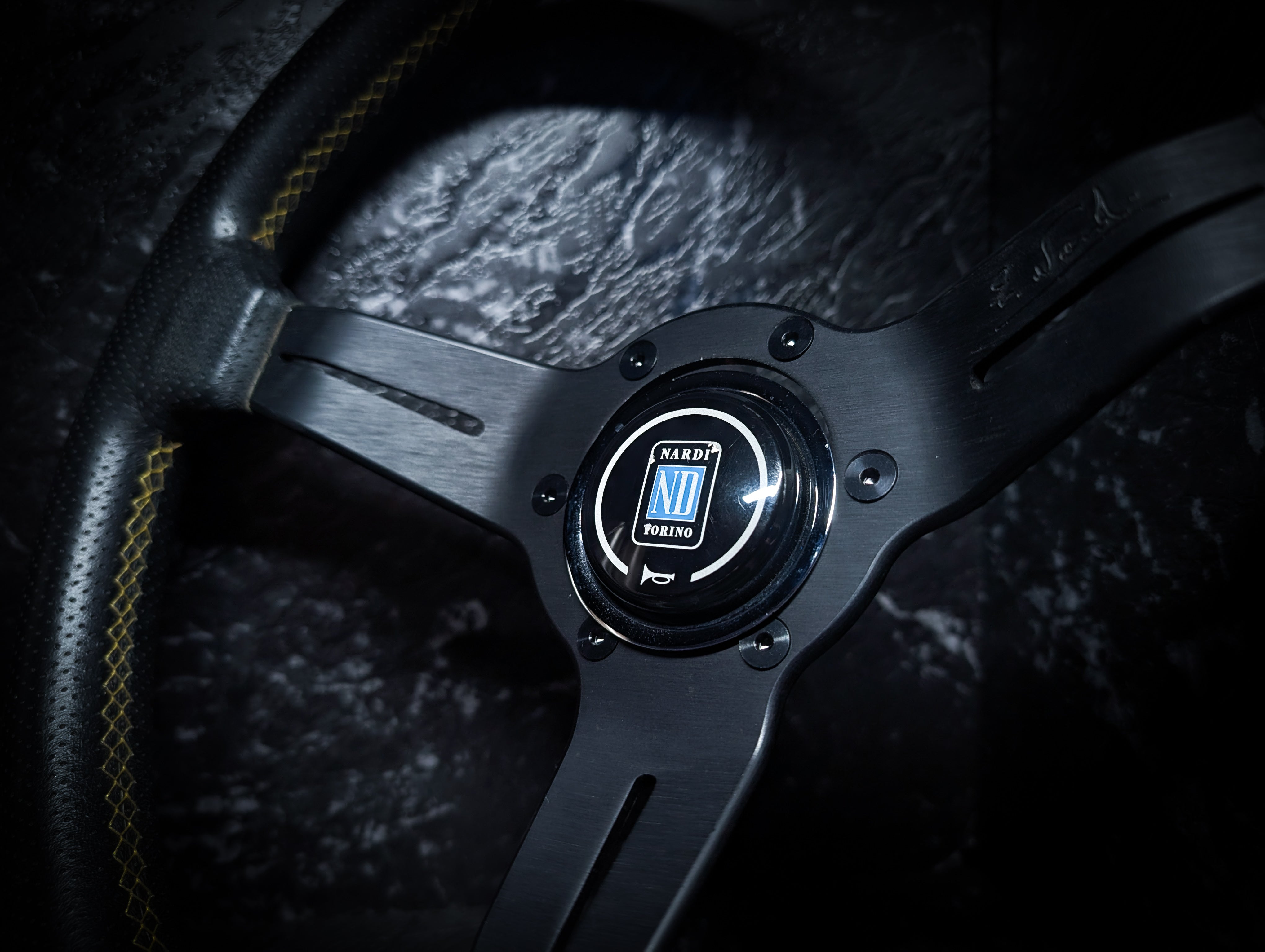 NARDI Classic Yellow Stitch Steering Wheel 330mm