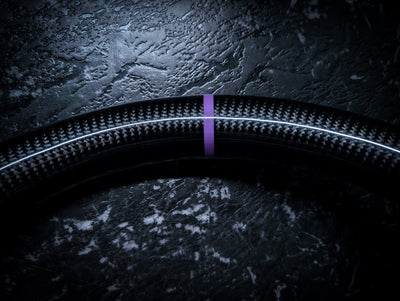 PURPLE | Carbon Fibre Re-Trimmed Perforated Leather and D Shaped Subaru 2008-2013 Sports Steering Wheel