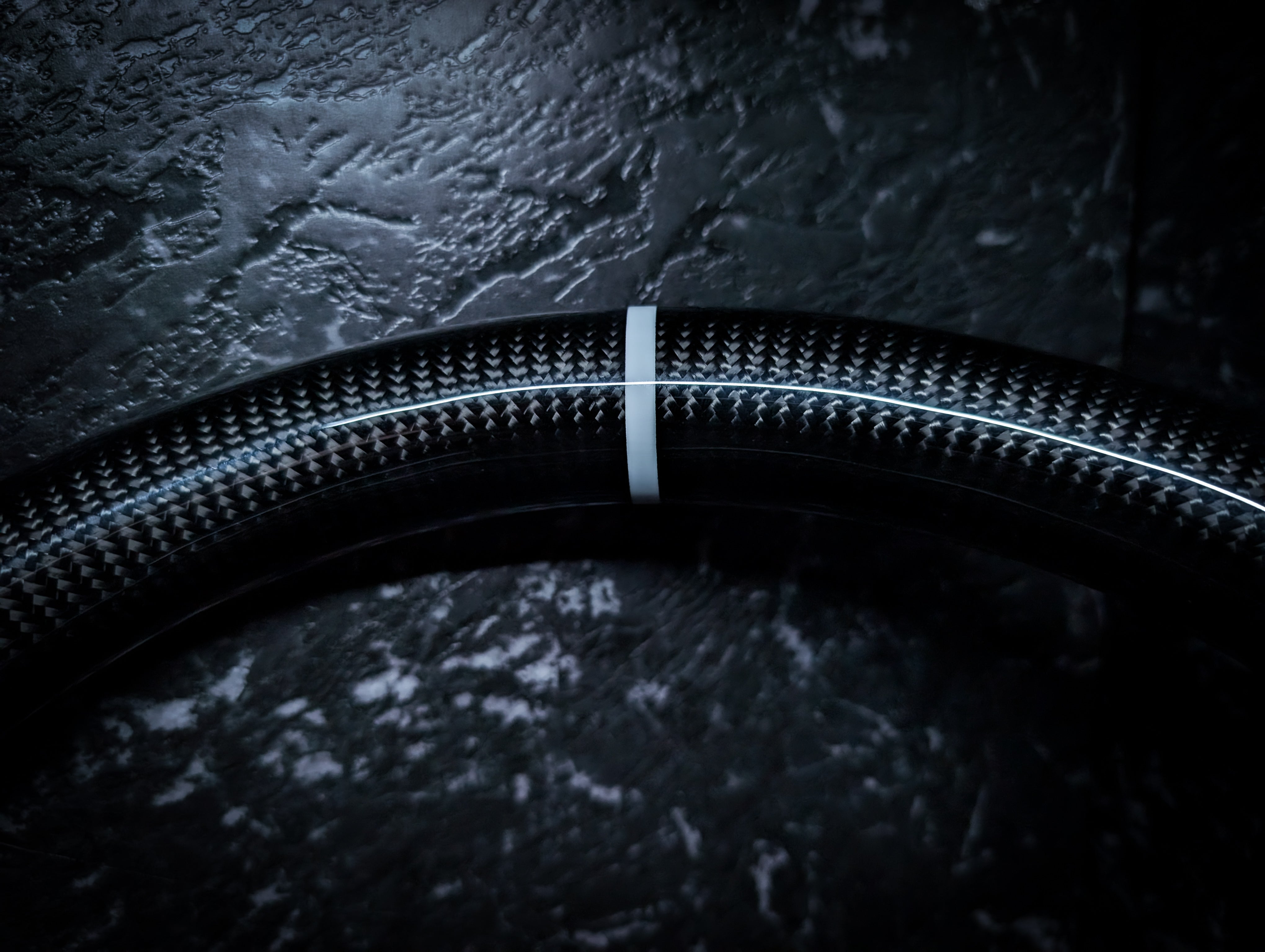 WHITE | Carbon Fibre Re-Trimmed Perforated Leather and D Shaped Subaru 2008-2013 Sports Steering Wheel