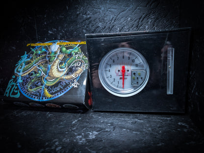DRAGON GAUGE Monster 5" Tachometer RPM Gauge + Shift Light ( New Old Stock )