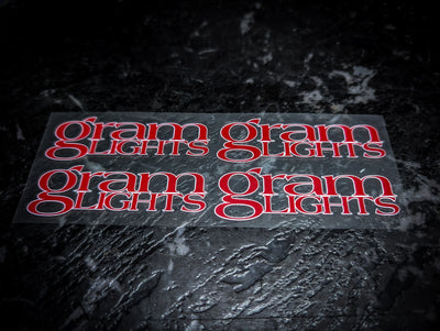 RED | Rays Gram Lights Spoke Decal Set