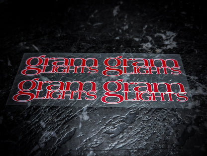 RED | Rays Gram Lights Spoke Decal Set