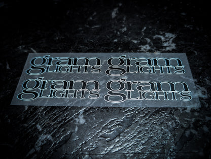 BLACK | Rays Gram Lights Spoke Decal Set