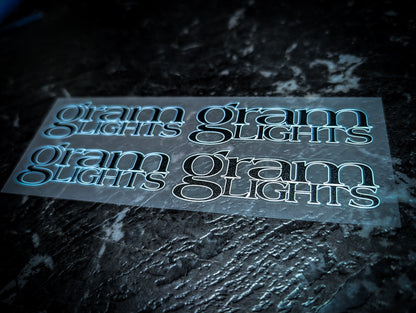 BLACK | Rays Gram Lights Spoke Decal Set