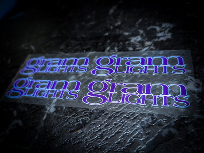 PURPLE | Rays Gram Lights Spoke Decal Set