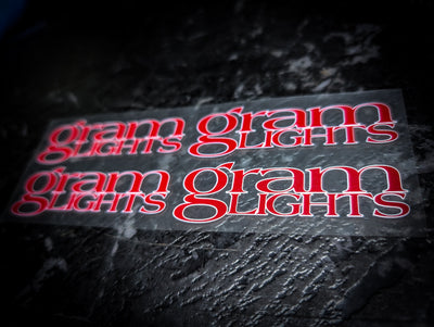 RED | Rays Gram Lights Spoke Decal Set