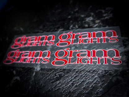 RED | Rays Gram Lights Spoke Decal Set