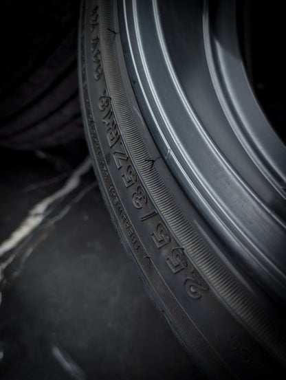 18" ROTA P45R2 Matte Black Staggared Wheels x 4