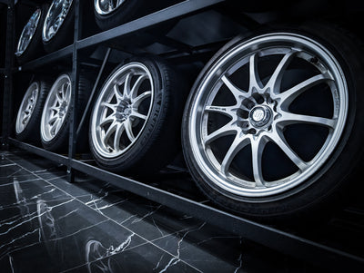 18" VOLK RAYS CE28 Silver Staggared Wheels x 4
