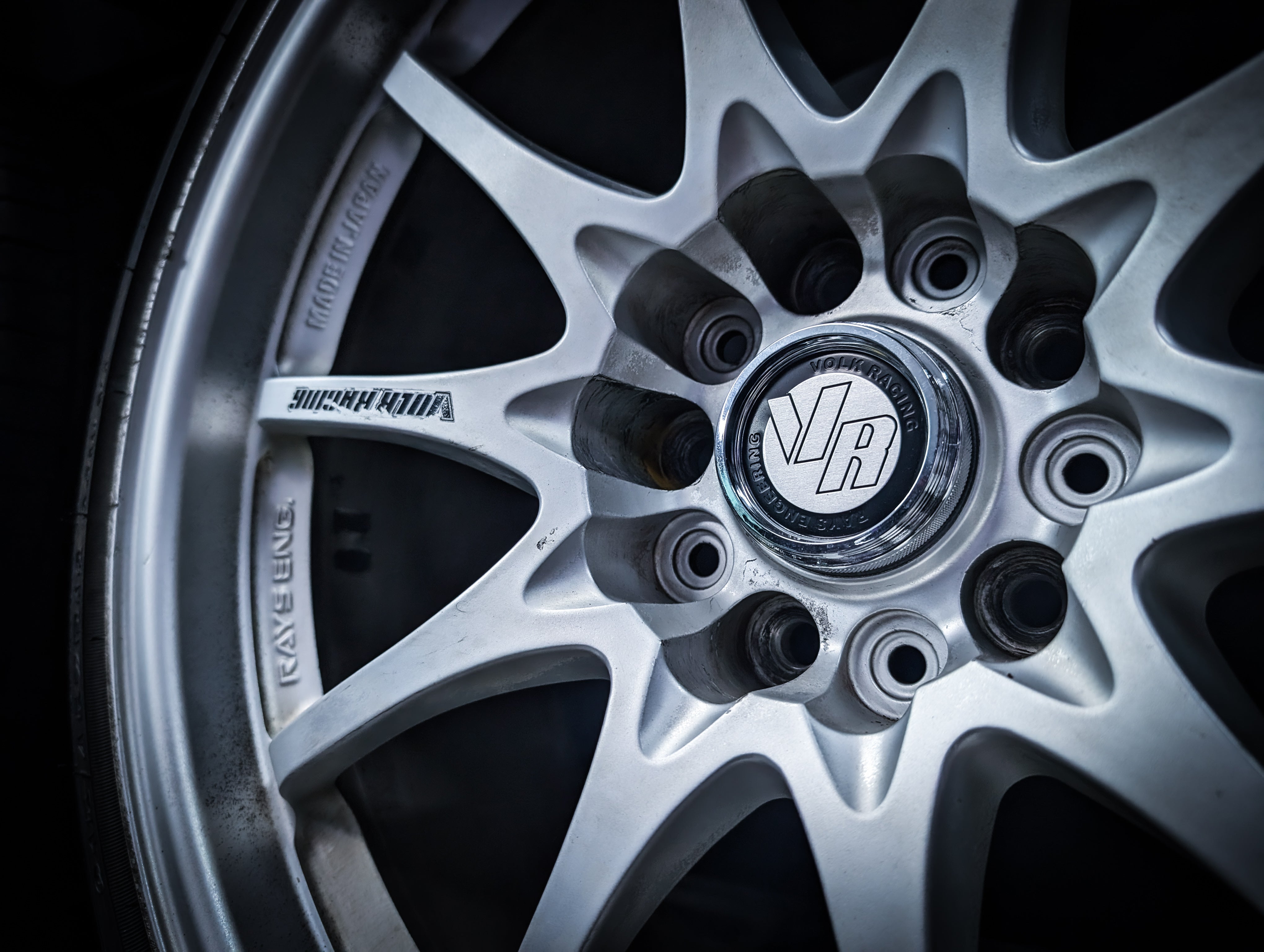 18" VOLK RAYS CE28 Silver Staggared Wheels x 4