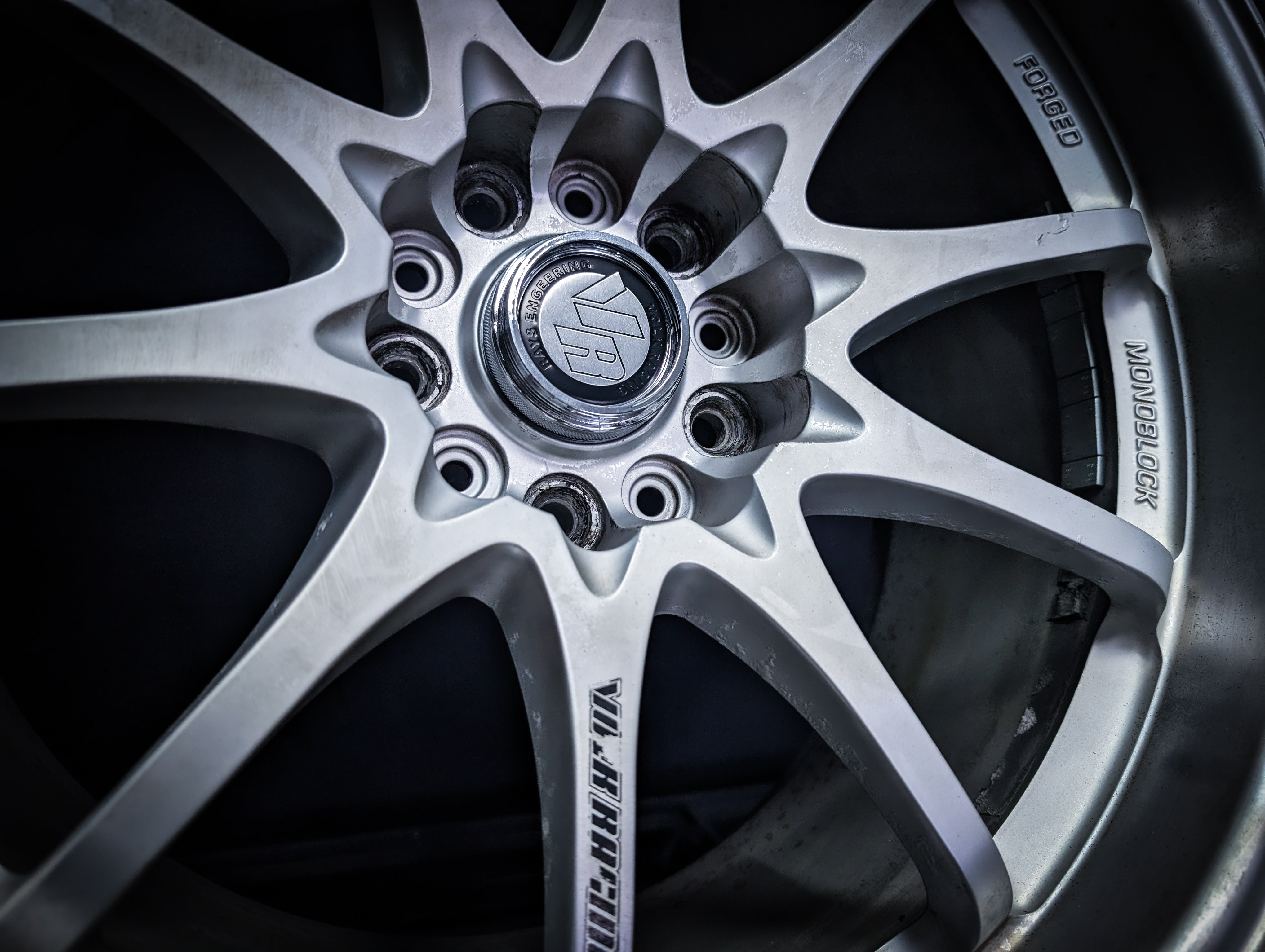 18" VOLK RAYS CE28 Silver Staggared Wheels x 4