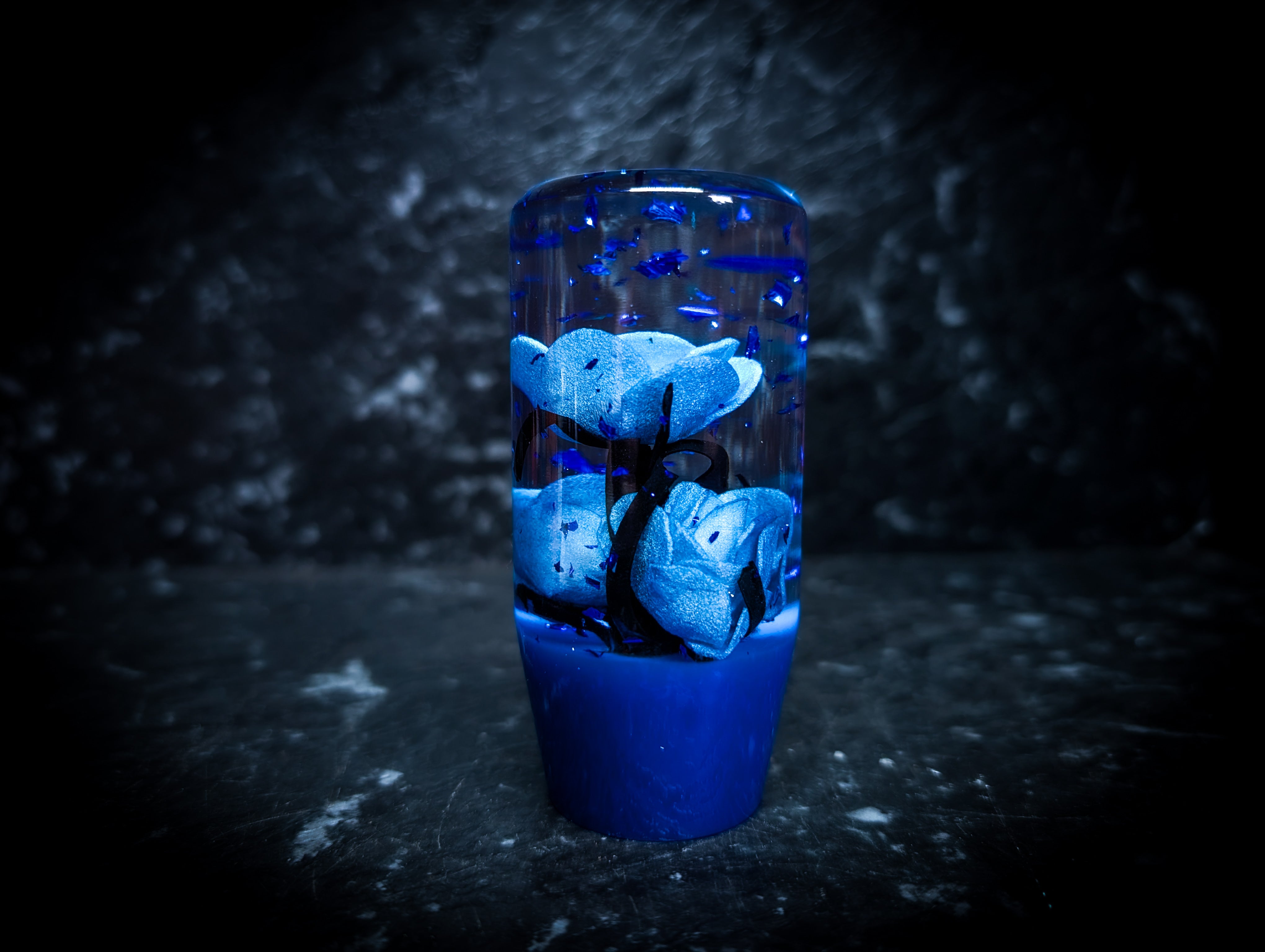 Glitter Blossom Acrylic Manual Gear Knobs