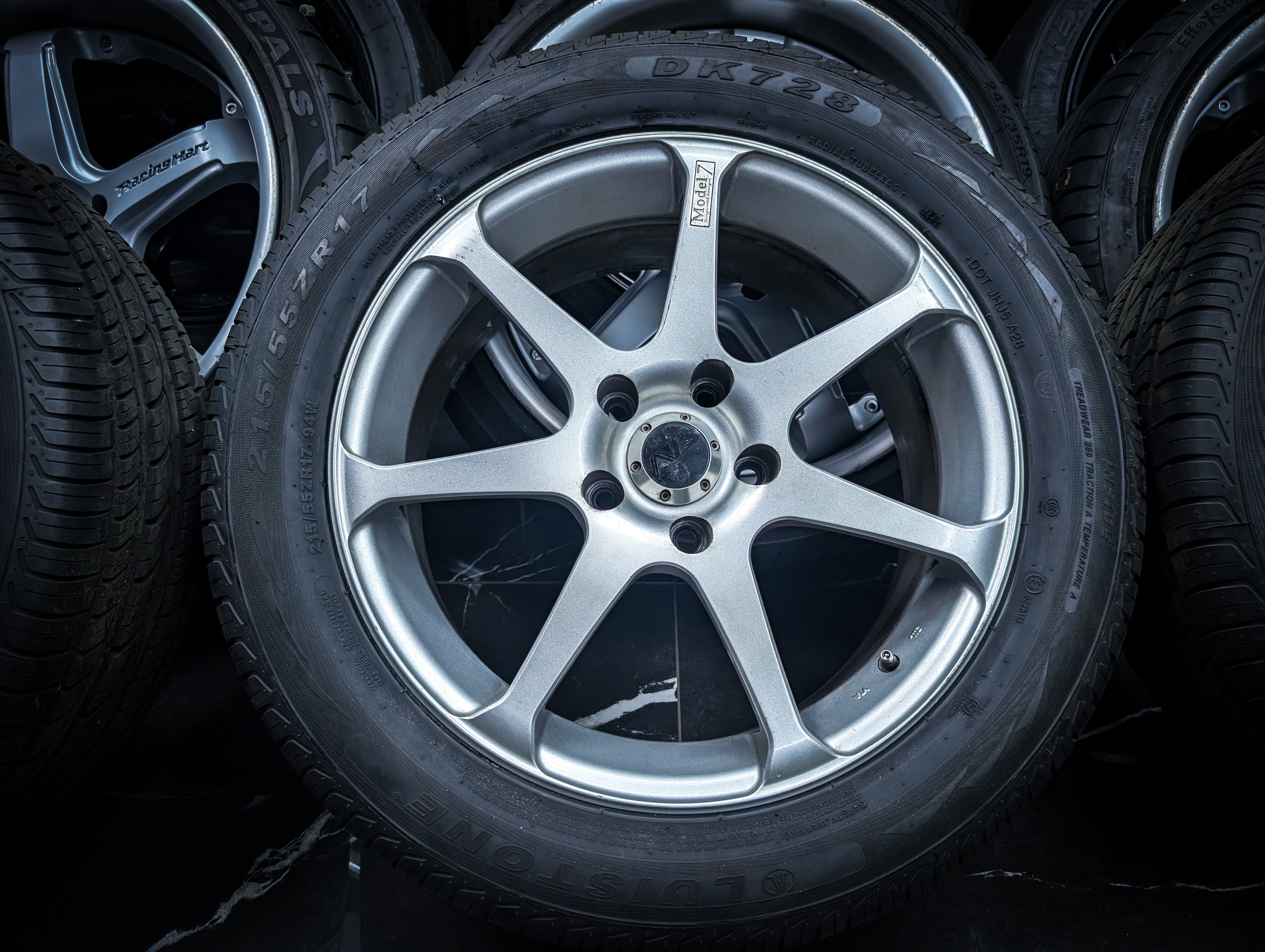 17" YOKOHAMA ADVAN AVS Model 7 Staggared Wheels x 4