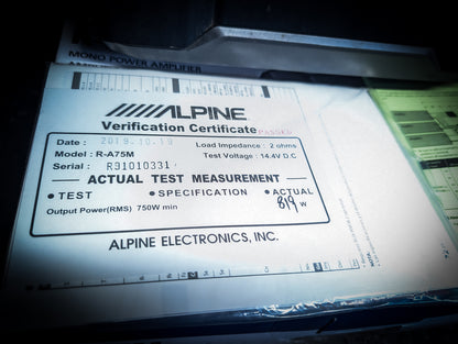 ALPINE 750watt Rms Monoblock Channel Amplifier